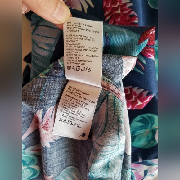 NWT Tommy Bahama  Men's Floral Hawaiian Short Sleeve Shirt Blue Size 5XLB Tencel - Picture 14 of 14